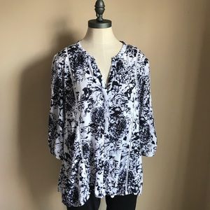 A Pea in the Pod Floral 3/4 Sleeve Blouse